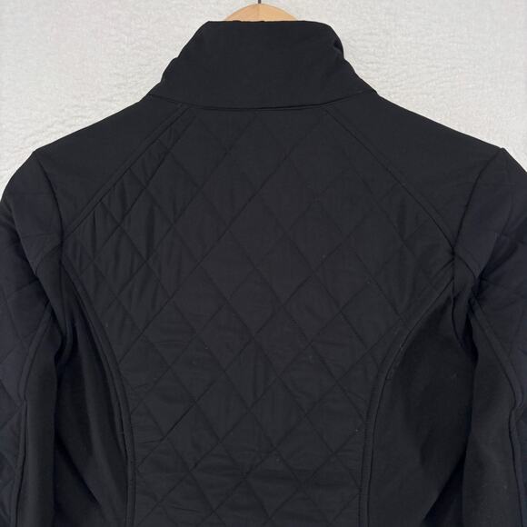 ATHLETA Jacket S Upside Quilted Full Zip Outdoor Athleisure Stretch Black - Picture 10 of 16